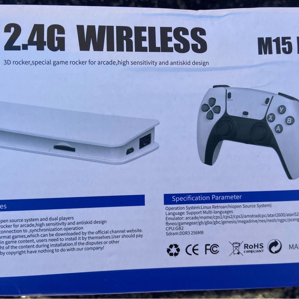 White Ergonomic Wireless Controller for Portable Audio Video